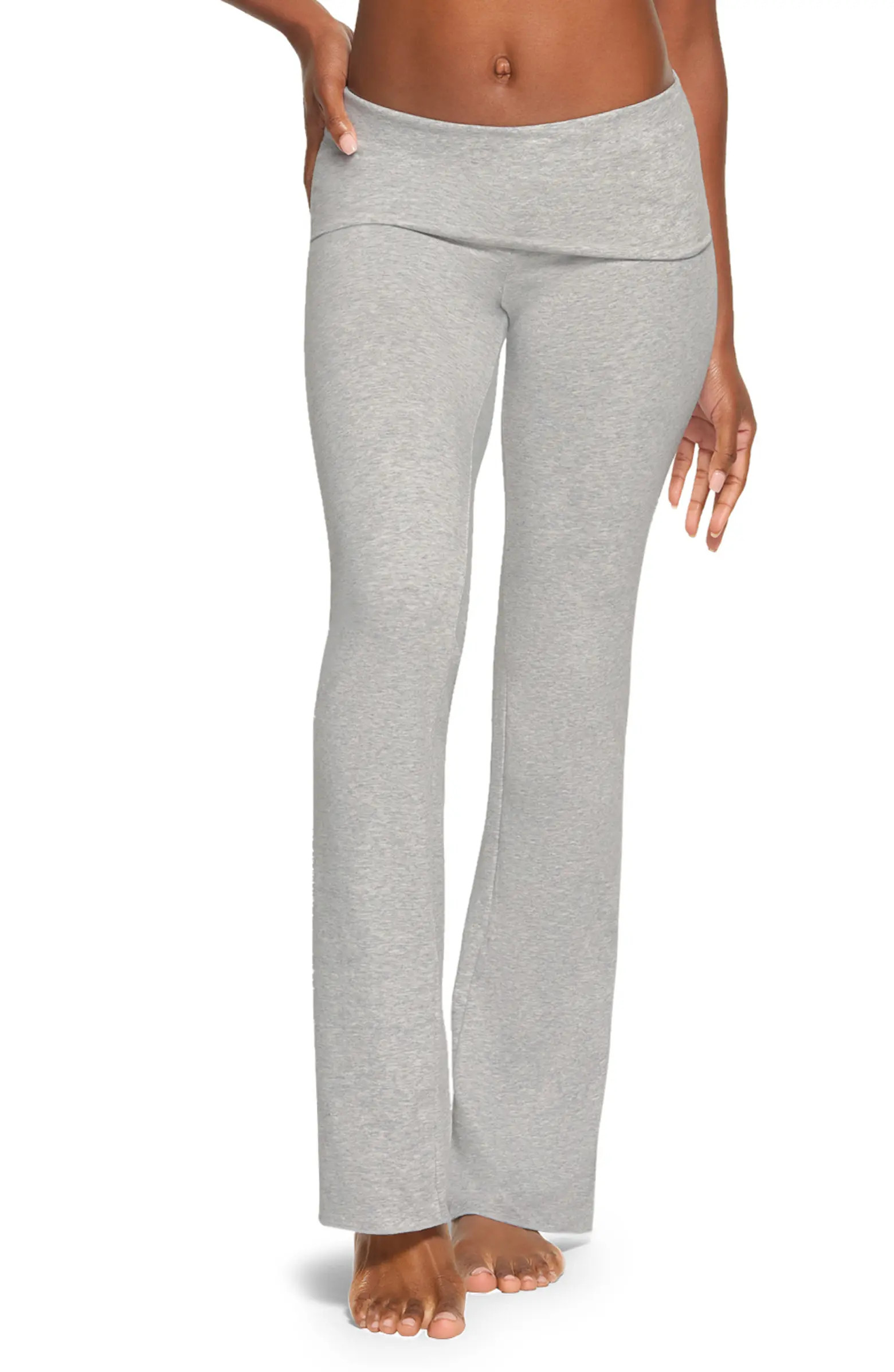 Stretch Cotton Jersey Foldover Pants | Nordstrom