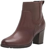 Clarks Women's Verona Ease Fashion Boot, Dark Taupe Leather, 12 | Amazon (US)