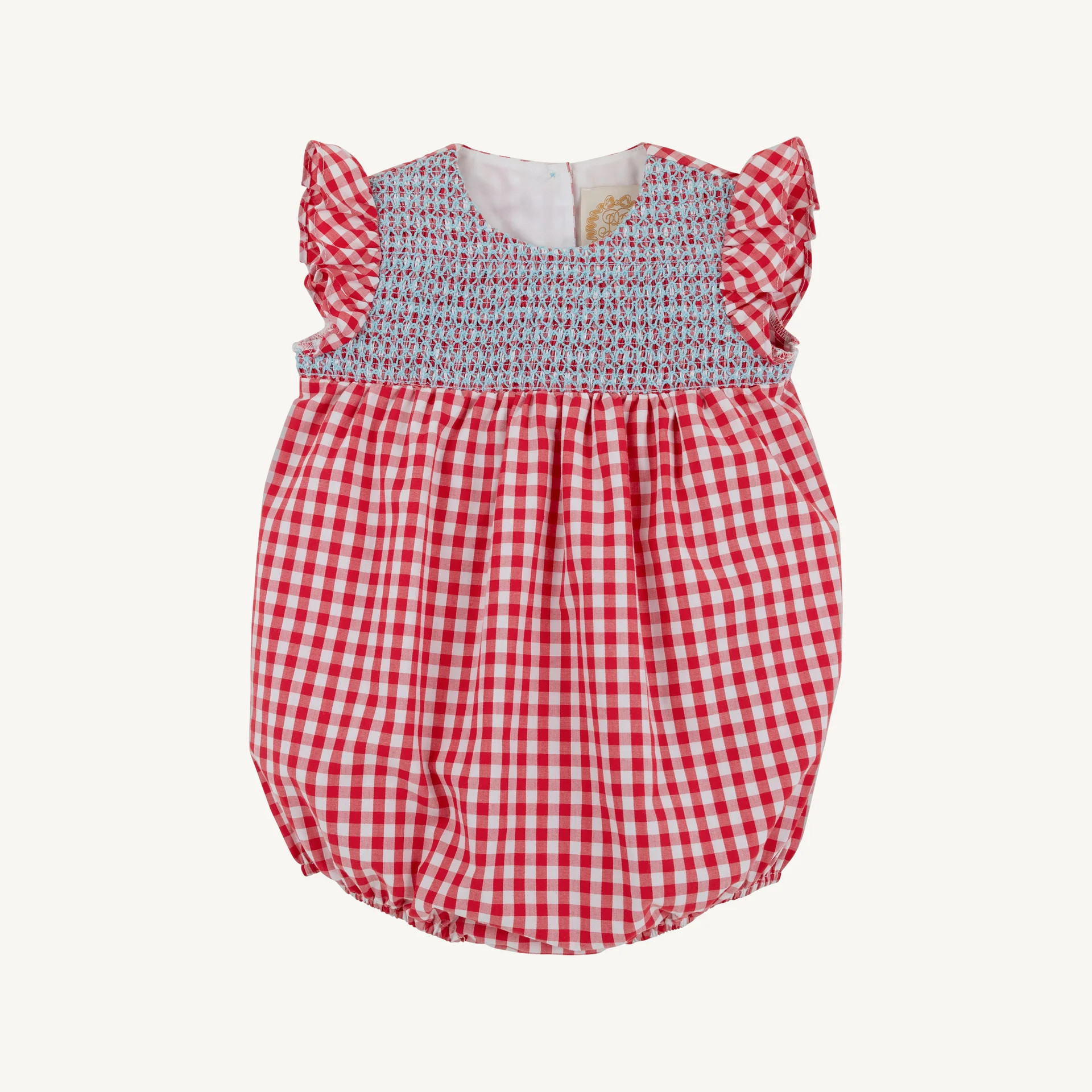 Angel Sleeve Daphne Belle Bubble - Richmond Red Gingham with Belhaven | The Beaufort Bonnet Company