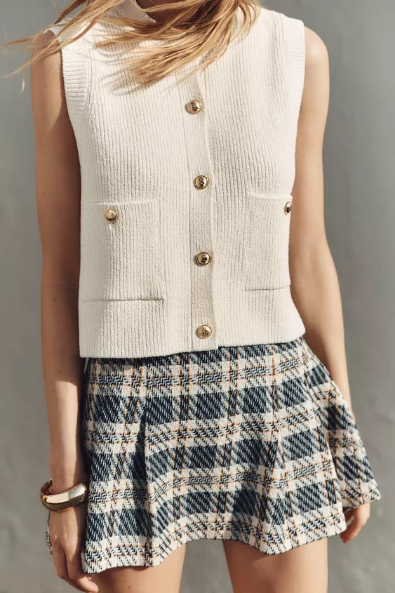 SMOOTH KNIT VEST TOP | Zara US