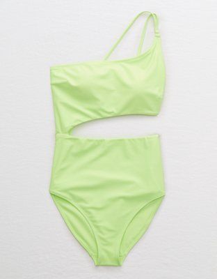 Aerie One Shoulder One Piece Swimsuit | American Eagle Outfitters (US & CA)