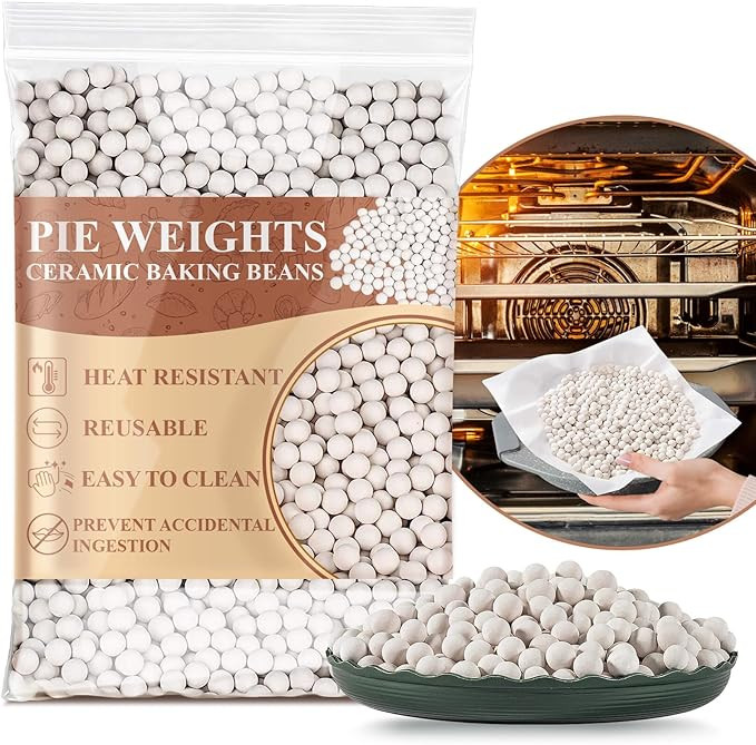 Sukh 1LB Pie Weights for Baking - Pie Crust Weights Ceramic Baking Beans for Reusable Natural Cer... | Amazon (US)