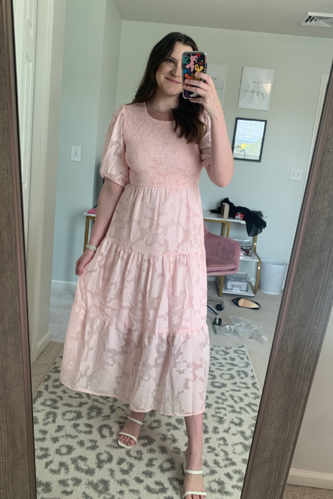 chinese dress ladies Pink Lace Maternity Dress main image 1