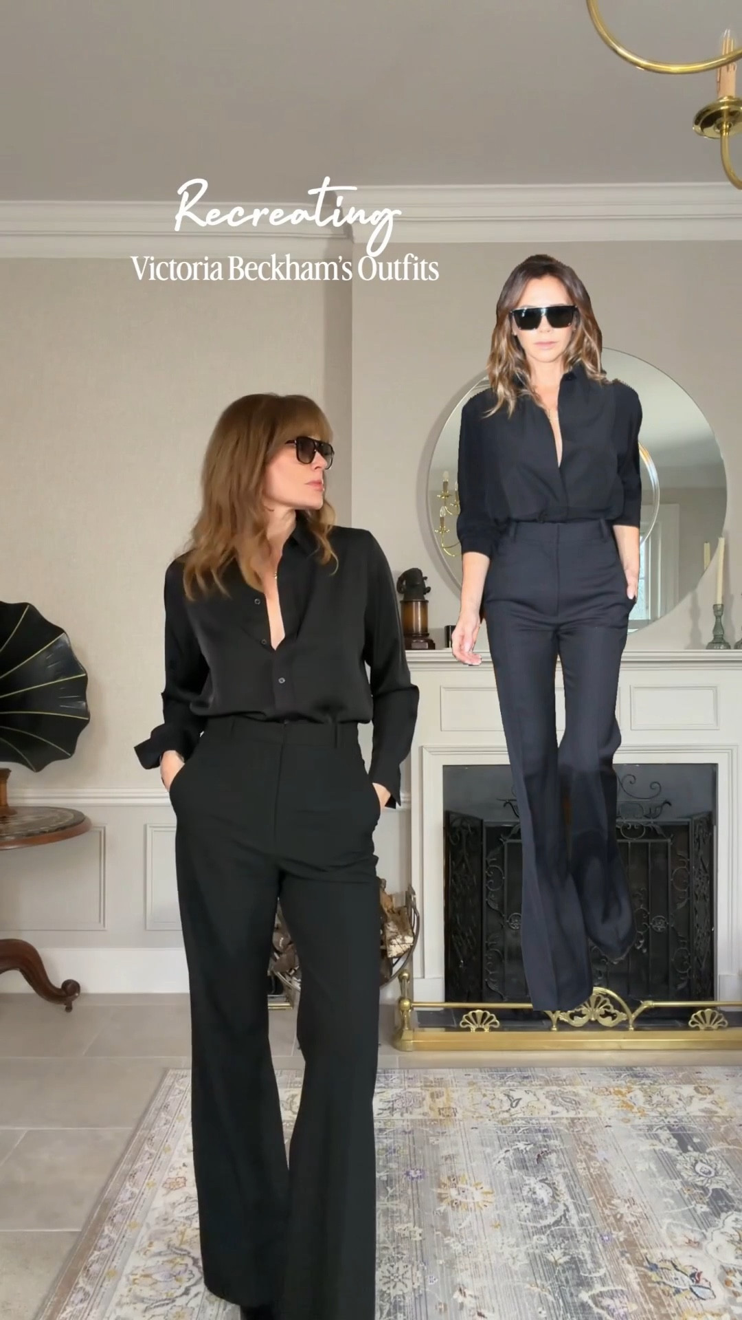 Tailored black trousers 
Black silky shirt 
Mock croc boots

Pinterest inspo 

#LTKstyletip #LTKuk