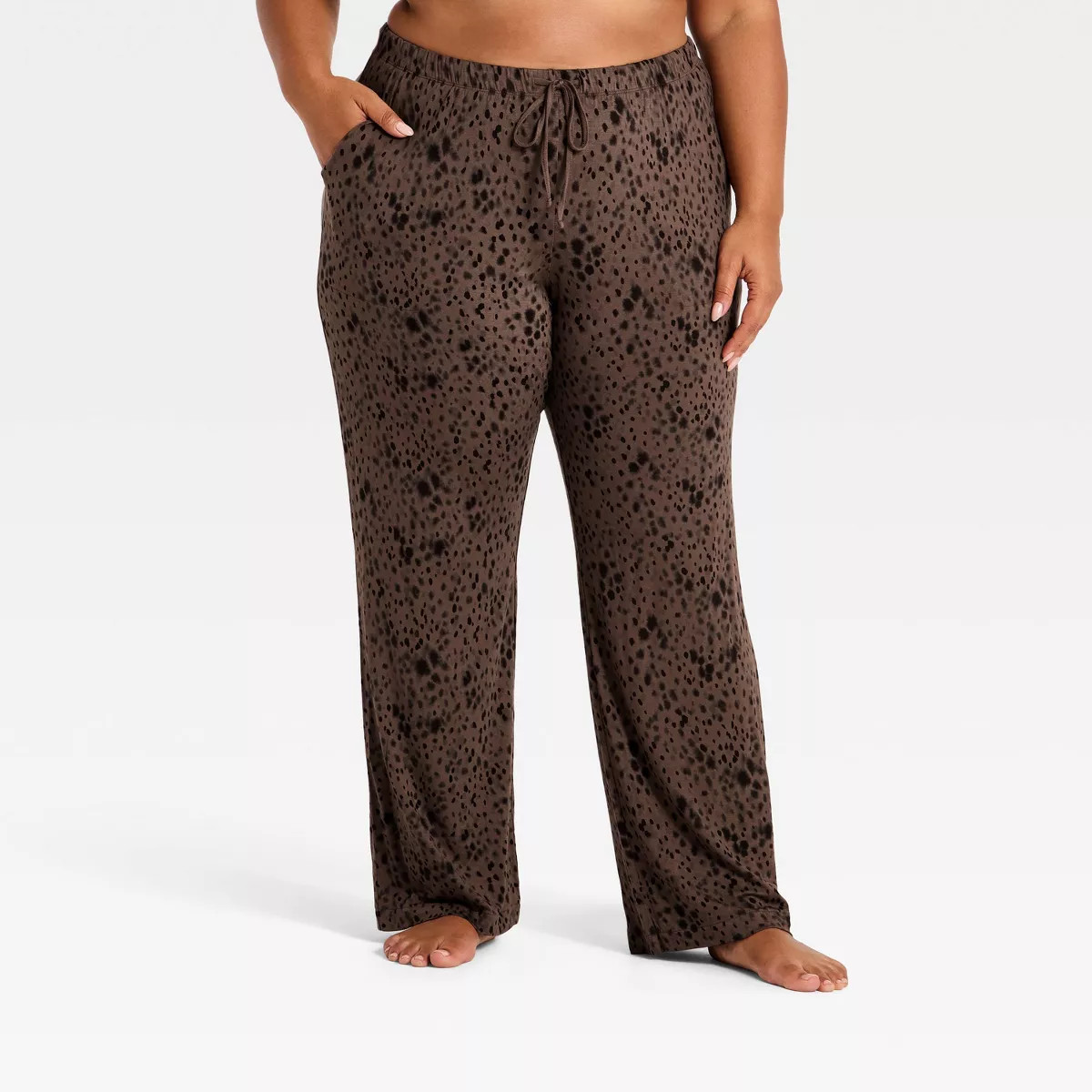 Women's Cloud Knit Pajama Pants - Auden\u2122 Light Brown 2X | Target