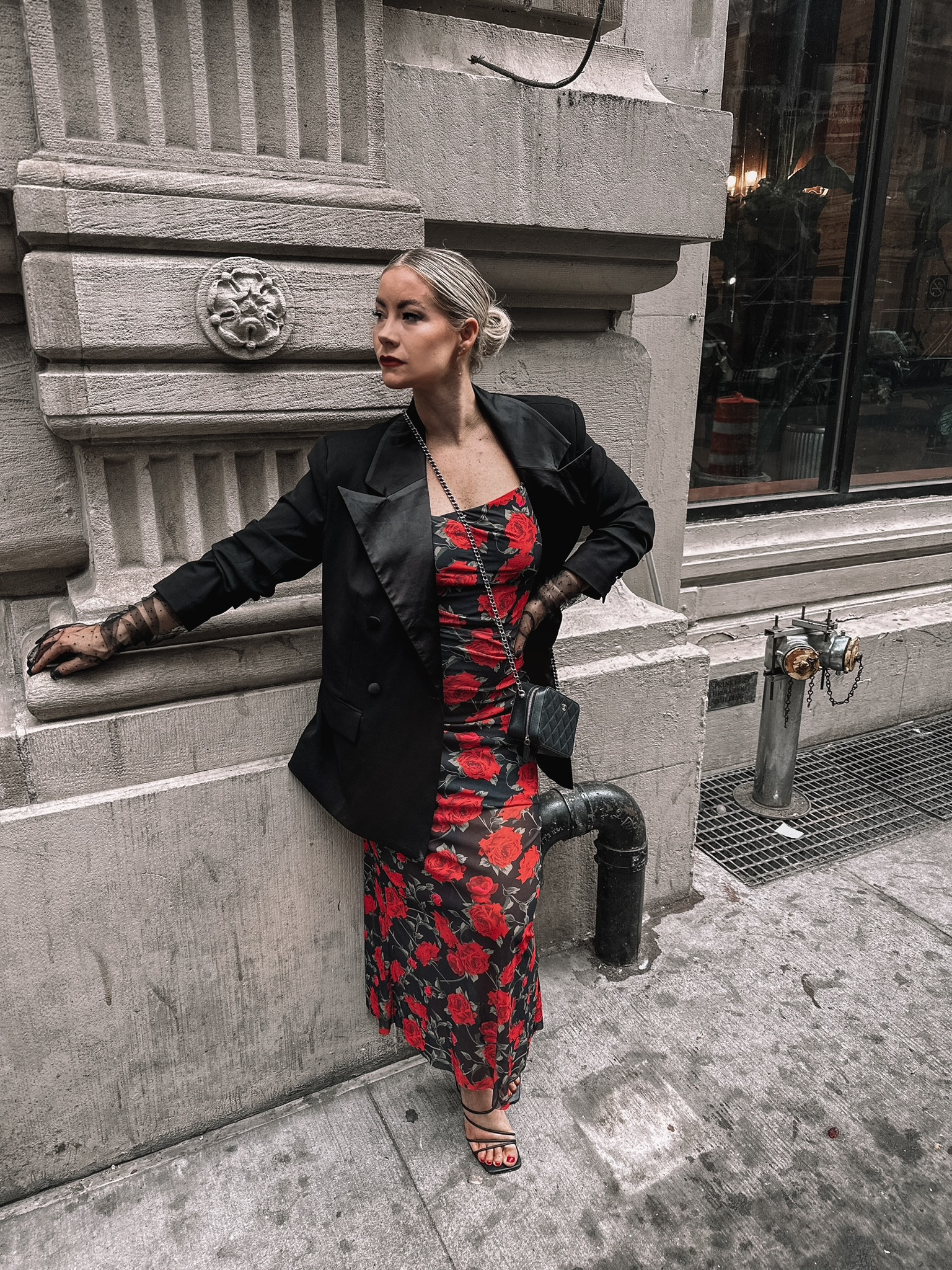 strapless open back dress Classic red mini dress by Armani Exchange – Yourse Vintage main image 0