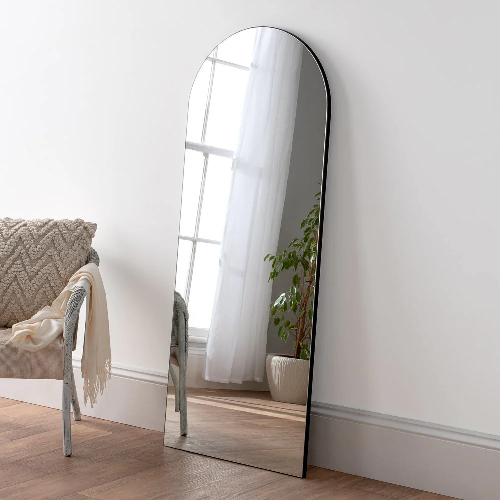Olivia's Cora Full Length Arched Mirror in Black - 150x60cm | Olivia's