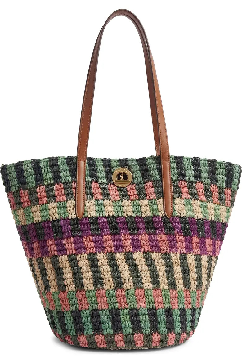 Stripe Raffia Tote (Women) | Nordstrom | Nordstrom