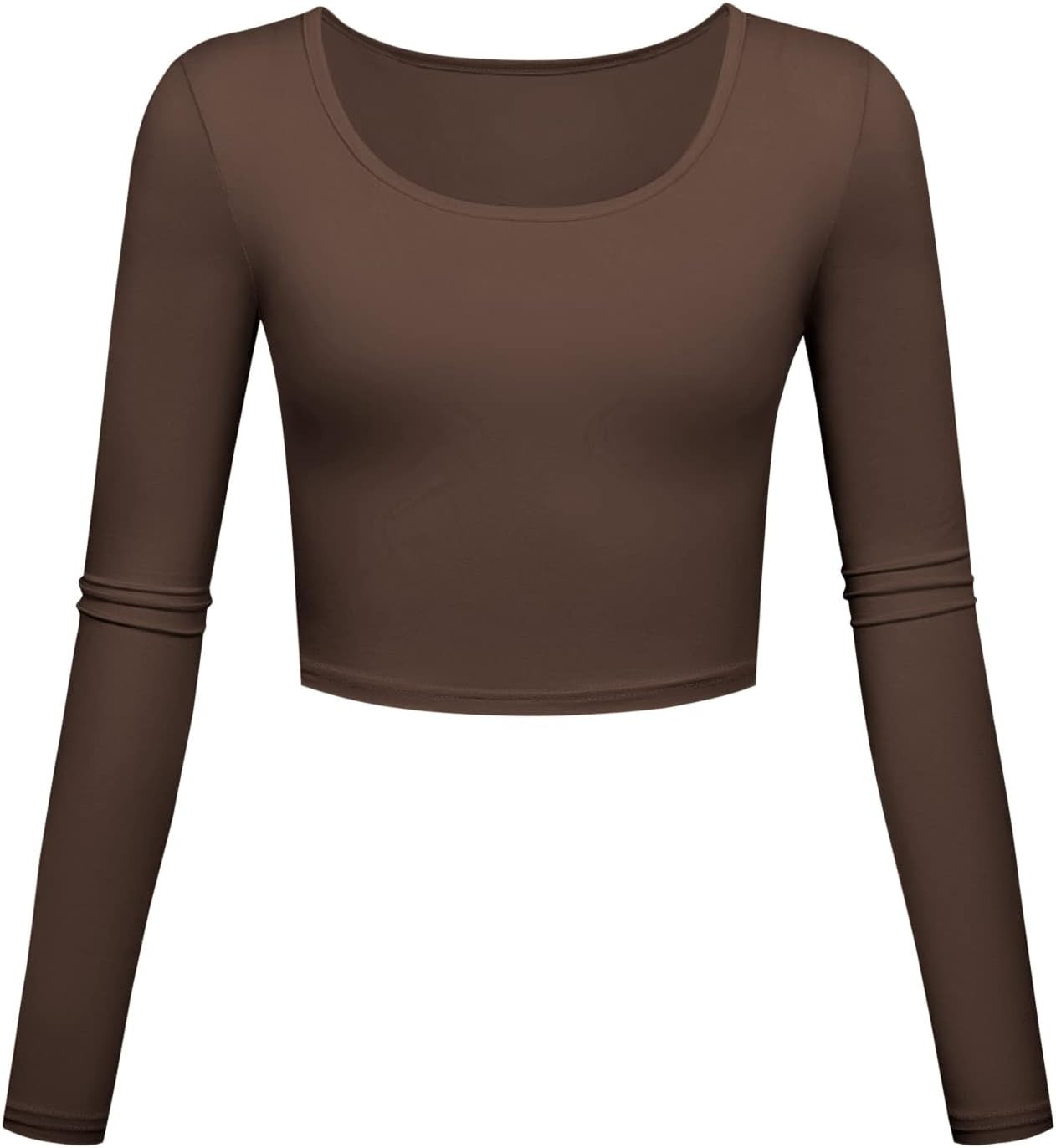 Kindcall Lightweight Basic Crop Tops Slim Fit Long Sleeve Workout Shirts for Women | Amazon (US)