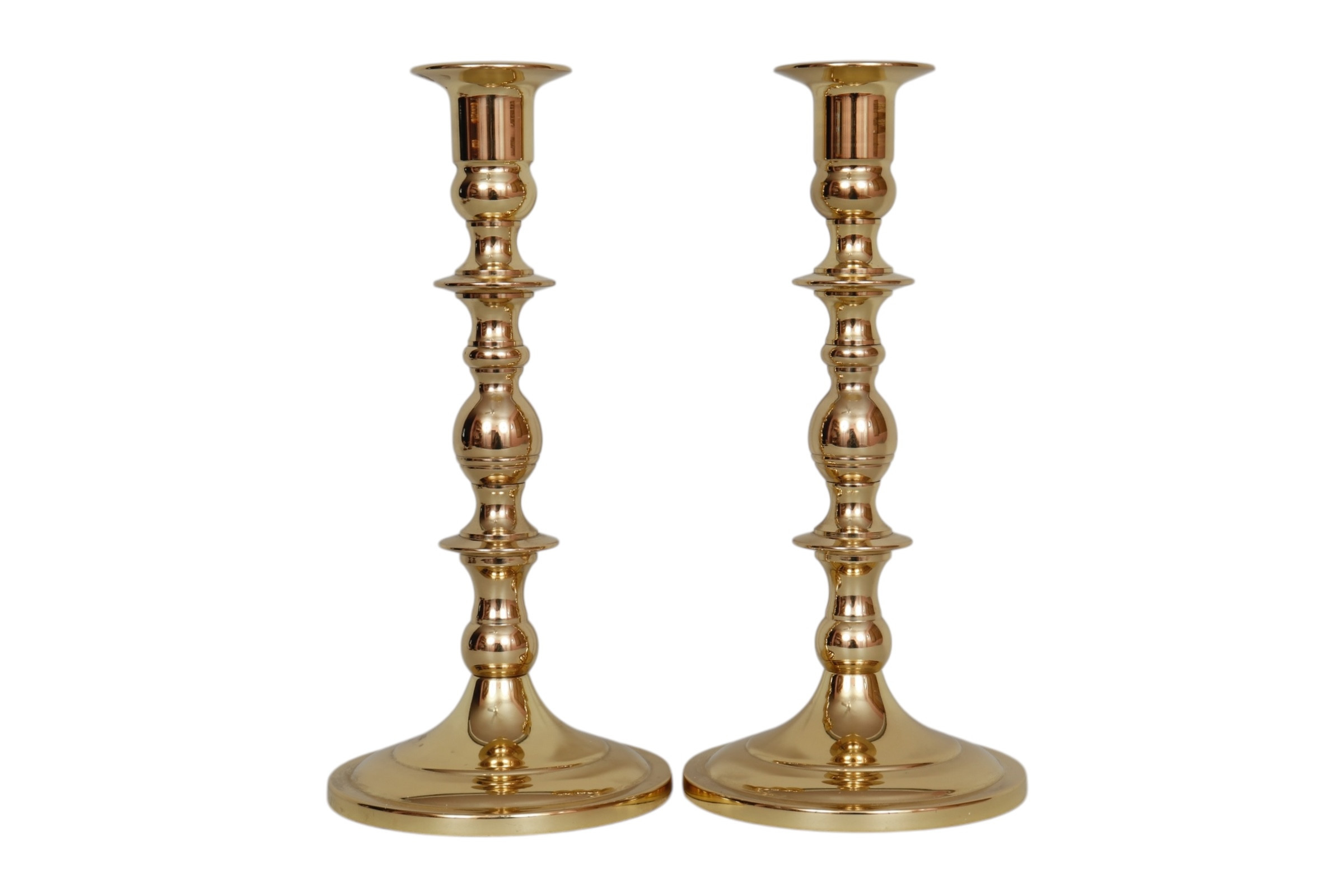 Brass Candlestick Holders - a Pair - Interesting Things - Gold | Candle Stand, Candle Holder - Ideal For Decoration, Lighting, G | One Kings Lane