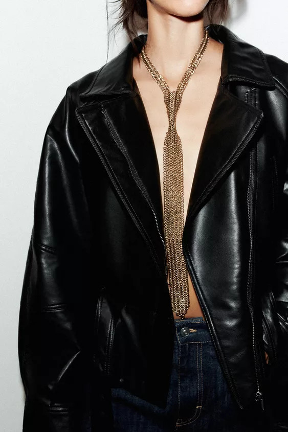 2-PACK OF RESIN CHARM LINK NECKLACES | Zara US