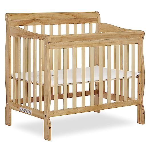 Dream On Me Aden 4-in-1 Convertible Mini Crib In Natural, Greenguard Gold Certified, Non-Toxic Fi... | Amazon (US)