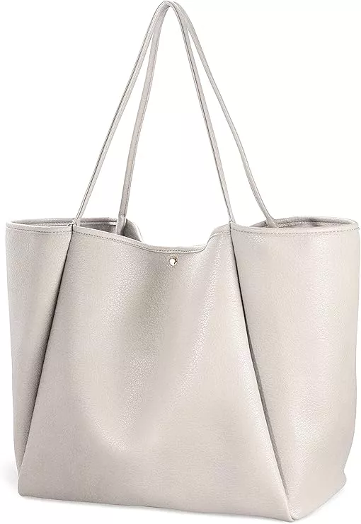 HOXIS Women's Oversize Vegan Leather Tote