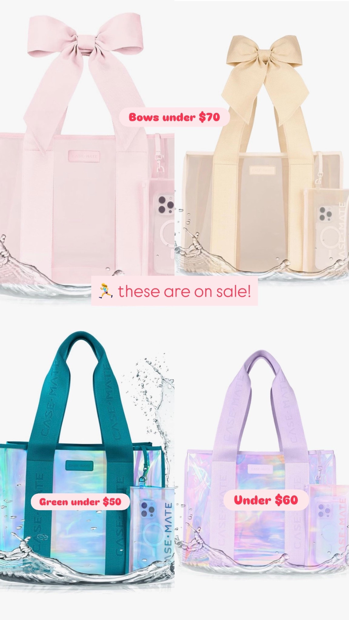 Case mate on sale under $70! Sale won’t last long hurry 🏃‍♀️ 
•more colors available 
•all linked under same pink bow pic 

#LTKSaleAlert #LTKWedding #LTKActive
