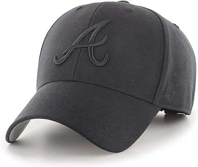 '47 MLB Black/Black MVP Adjustable Hat, Adult One Size Fits All (as1, Alpha, one_Size, Atlanta Br... | Amazon (US)