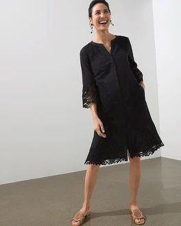 Embroidered Flute Sleeve Dress | Chico's