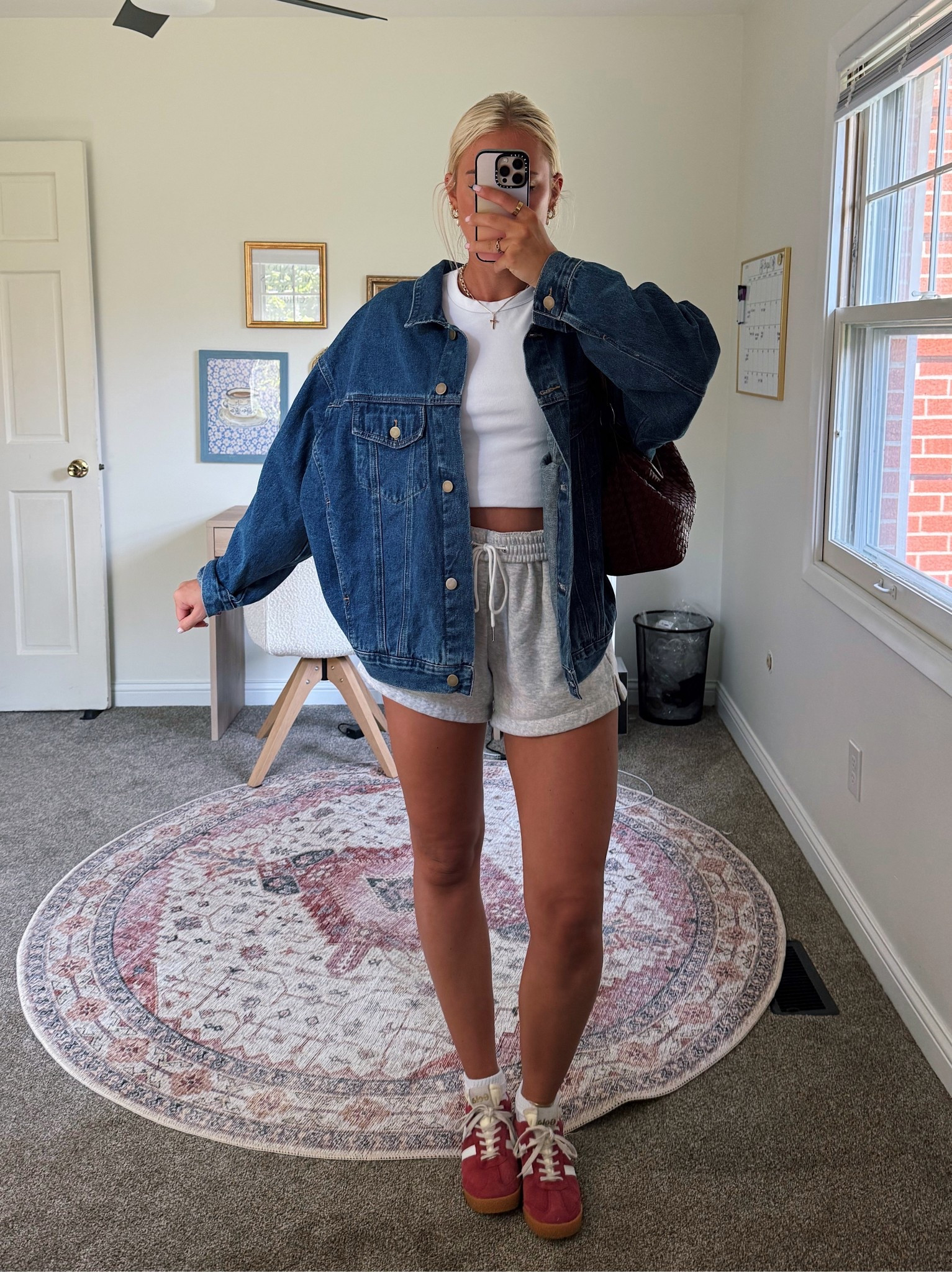 Small in the jacket, small in the top & medium in the shorts 👖🍁🍓☕️