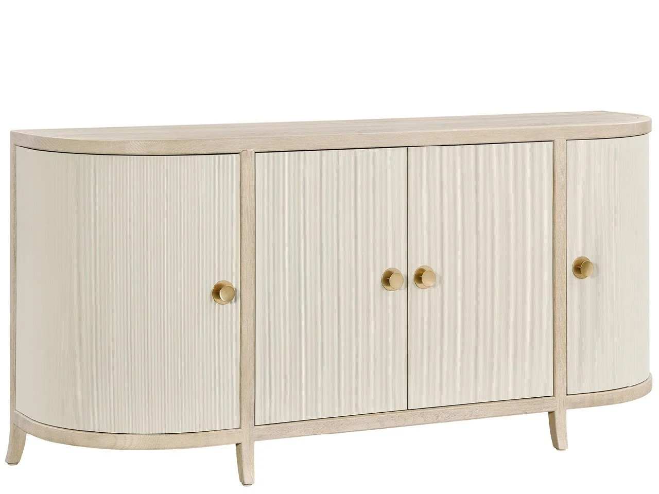 Velora 73" Wide White Oak Finish Multi-Functional Sculptural Modern Traditional Credenza | Wayfair North America