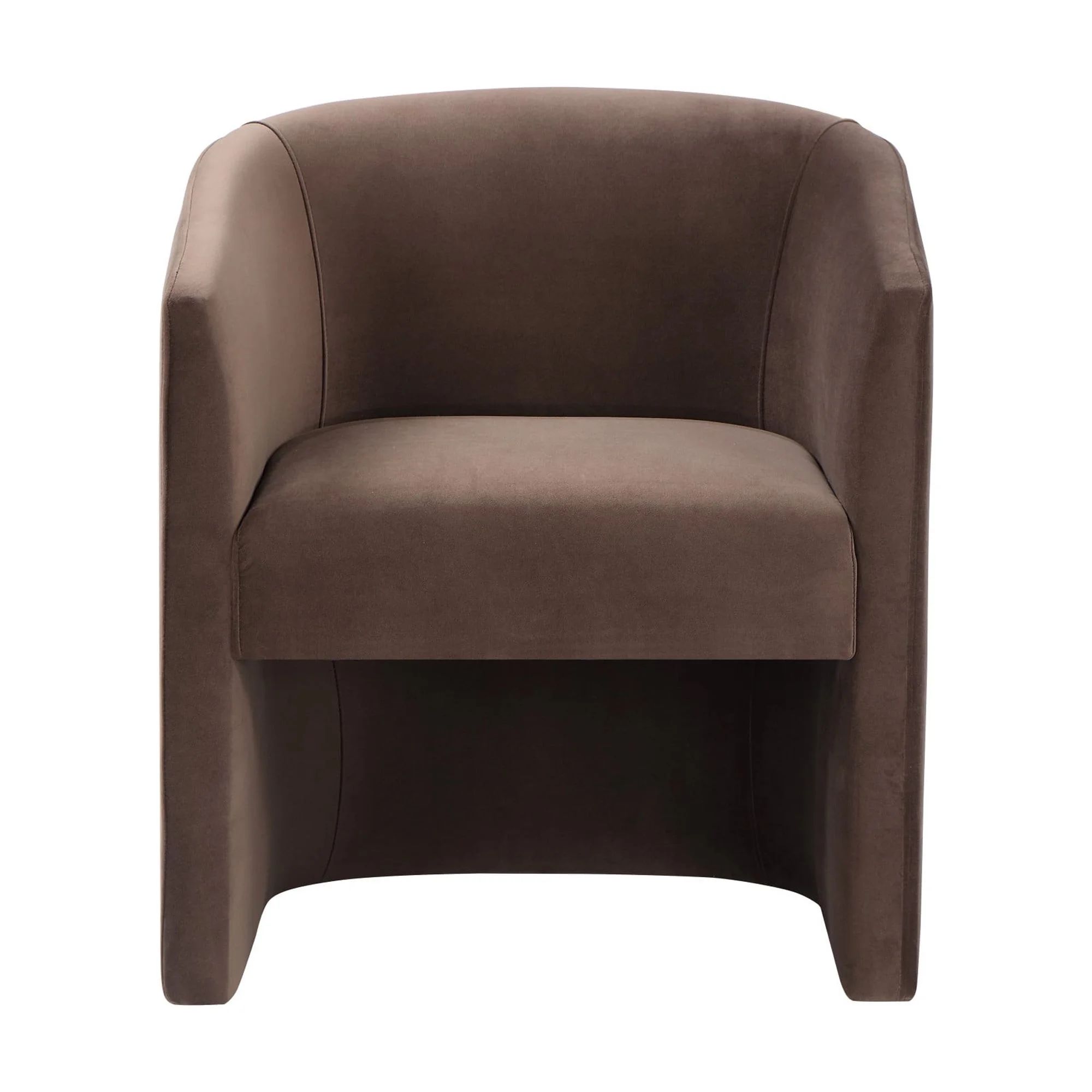 Steve Silver Iris Swivel Upholstered Velvet Accent Chair, Cocoa | Walmart (US)