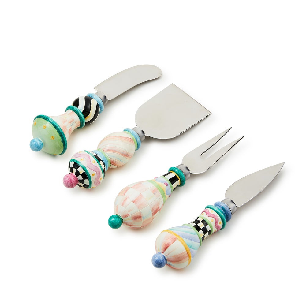 Rosy Meadow Cheese Knife Set | MacKenzie-Childs