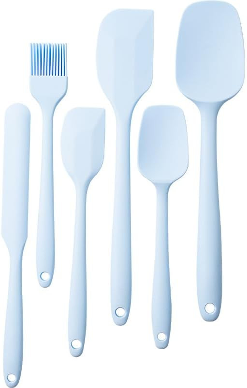 6 Pieces Silicone Spatula Set, Food Grade Rubber Spatula with Ergonomic Grip, Rubber Spatulas Sil... | Amazon (US)
