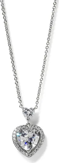 Nadri Le Bisou Halo Heart Pendant Necklace | Nordstrom | Nordstrom