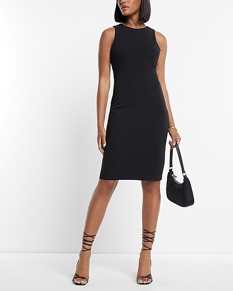 High Neck Midi Sheath Dress | Express