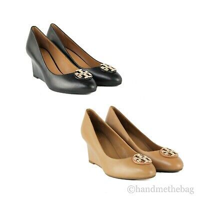 Tory Burch (60915) Claire Calf Leather 65MM Closed Toe Wedge Slip On Heel Shoes | eBay US