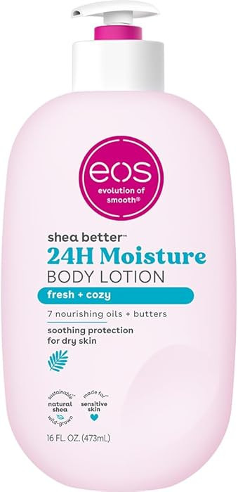 eos Shea Better Body Lotion, Fresh & Cozy, 24-Hour Moisture Skin Care, Lightweight & Non-Greasy, ... | Amazon (US)