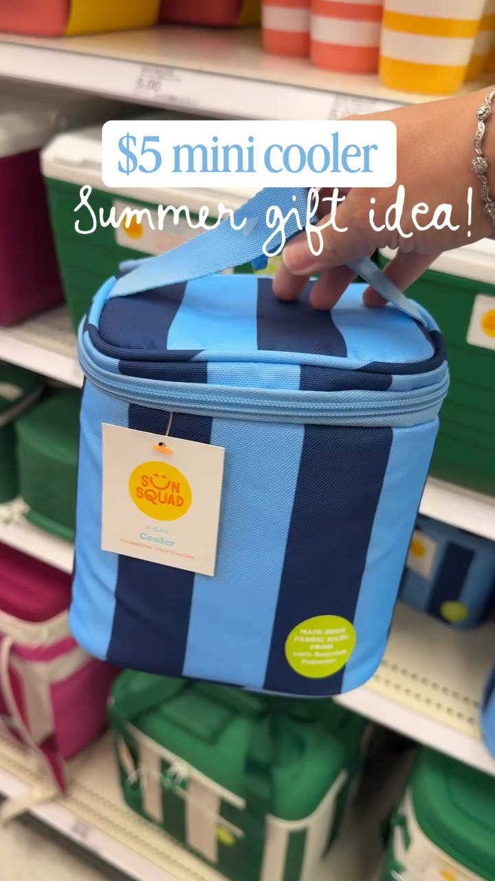 $5 mini cooler summer gift idea using new finds at Target! Follow + comment “SHOP” for a link! (make sure you’re following to receive it) ✨ & if you love Holiday finds and gift ideas, follow along for more! 

#Targetcreator #targetfinds  #targetstyle