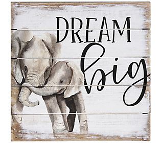 Dream Big Elephant Pallet Petite By Sincere Surroundings | QVC