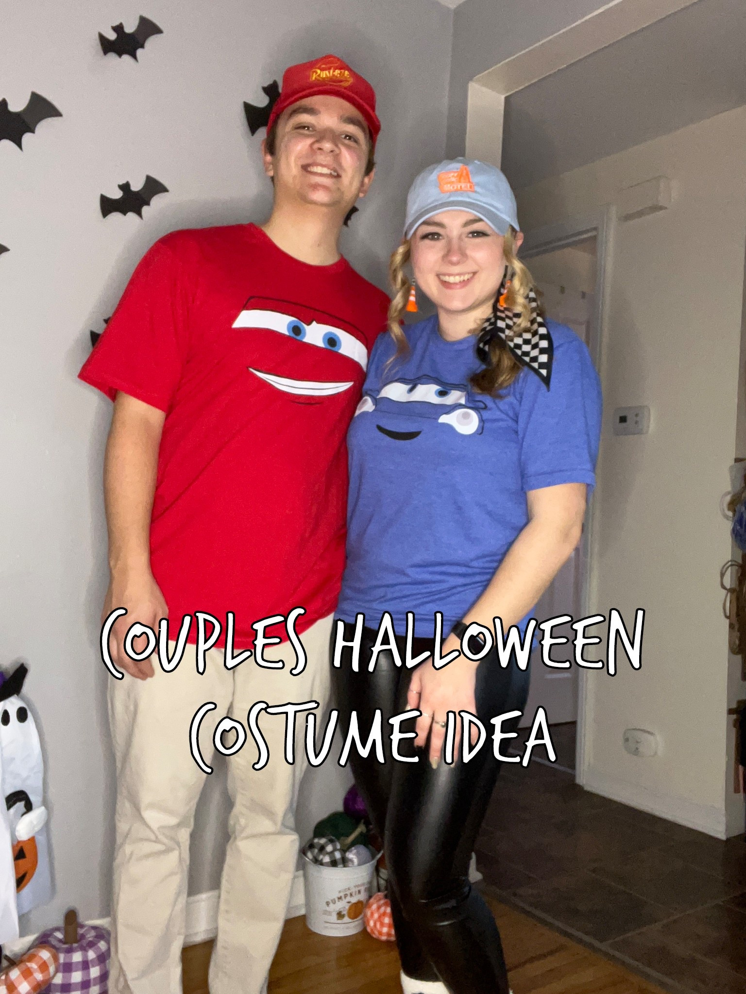 Ka-CHOW ⚡🏎️❤️ 

Talk about the ultimate couples Halloween costume! This Lightning McQueen and Sally costume is speeding straight out of Radiator Springs and into spooky season. 🏁👻 

Whether you’re revving up for a Halloween party, cruising through a Disney Halloween event, or just racing to find a last-minute costume idea, this look is a total winner’s circle moment. 🏆

Sally keeps it classy in her signature blue, while Lightning brings the heat with his bold racing red because together it’s the perfect Disney Pixar couples costume that will have everyone saying “Ka-chow!” ⚡✨ 

Perfect for a Disney Halloween costume, a Pixar-inspired look, or even a last-minute couples costume. 🚦✨ 

I love how easy it is to recreate this DIY Lightning McQueen costume with a red racing tee or jumpsuit, checkered flag accessories, and a #95 logo, while Sally’s look is so simple and cute with a blue dress, scarf, and Porsche-inspired details. 💙 

This makes for an instantly recognizable Disney couples costume that’s both playful and creative, which is perfect for a Halloween party, Disney Halloween event, or trick-or-treating night. 🎃

Don’t stall… shop the full look here on LTK before Halloween zooms by! 🚦🎃

#LTKSeasonal #LTKHalloween