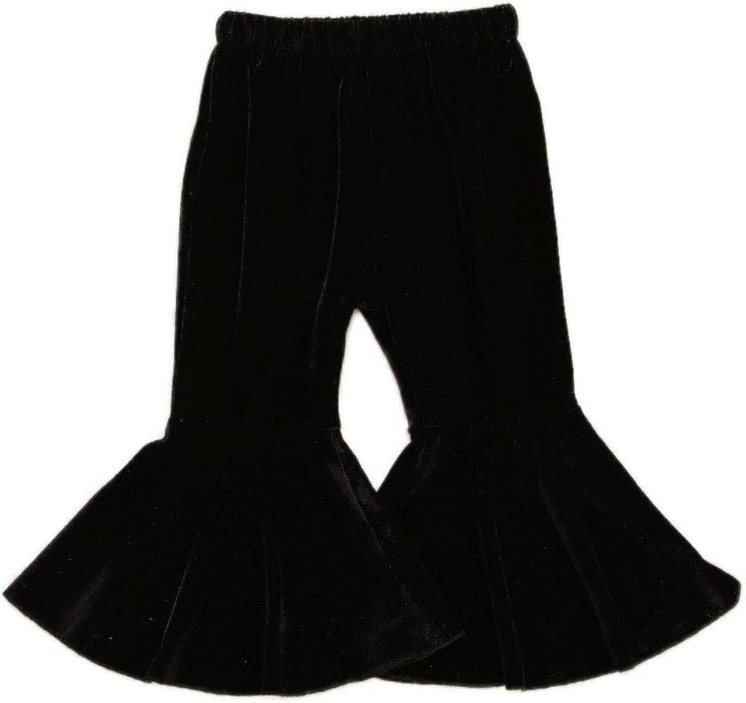 GOOCHEER Kids Toddler Little Baby Girl Ruffle Ripped Jeans Bell Bottom Flare Pants Ripped Denim L... | Amazon (US)