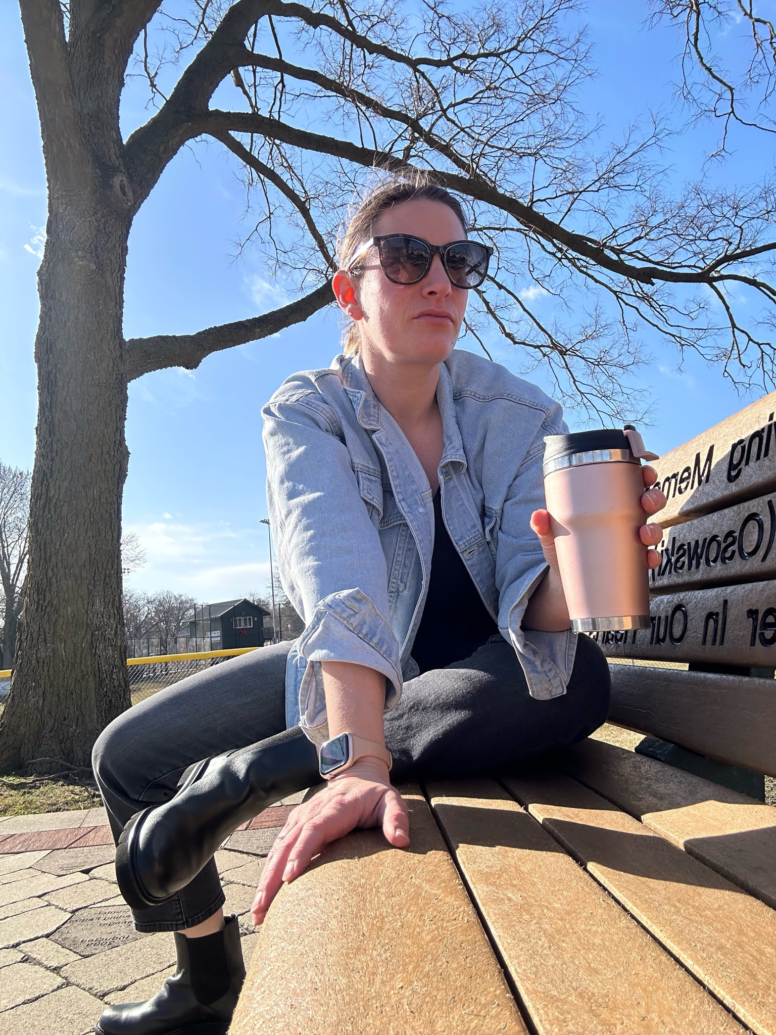 Feeling that new air 🌬️🌷
.
Welcoming in the first snips of spring, swapping my winter puffer for an oversized jean jacket. New black Joes Jeans, a black tee from Nordstrom, and my Stuart Weitzman Chelsea boots round it out. My Vince Camuto shades protect my peepers, and my reusable coffee mug keeps me going all day long! 

#LTKSpringSale 

#LTKfindsunder100 #LTKshoecrush