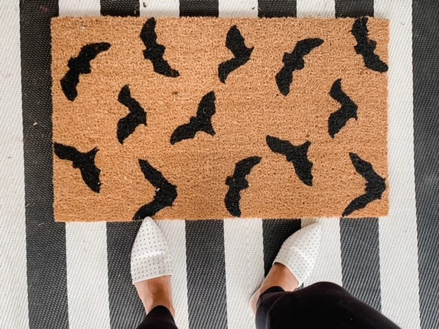 Bat Doormat / Welcome Mat/ Bat Halloween Decor/ Funny Door Mat / Witch Welcome Mat / Fall Decor R... | Etsy (US)