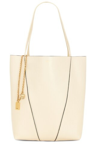 Chloe Spin Medium Tote Bag in Beige | FWRD 