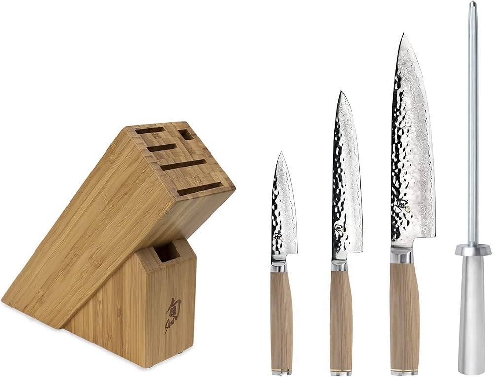 Shun Premier Blonde Starter Block, 5 Piece Set, Silver | Amazon (US)