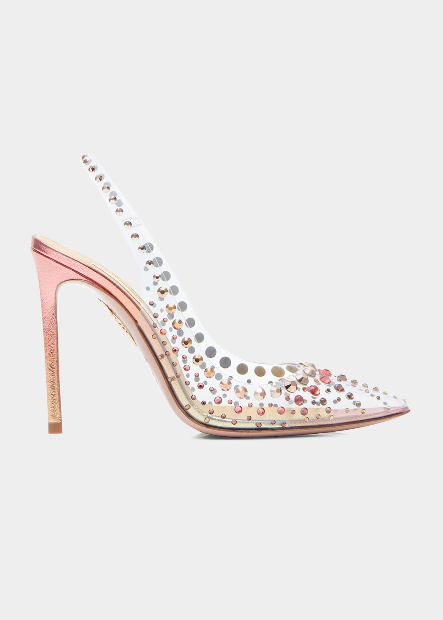 Aquazzura Starburst Embellished Clear Halter Pumps | Bergdorf Goodman