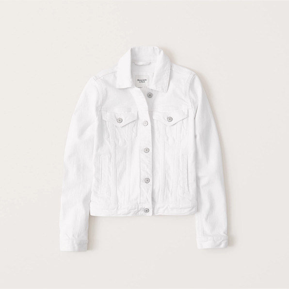 White Denim Jacket | Abercrombie & Fitch (US)