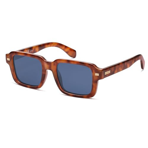 SOJOS Trendy Square Polarized Sunglasses for Men Women, 70s 80s Retro Vintage Rectangle Shades SJ2345 | Amazon (US)