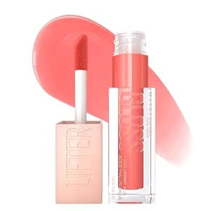 Maybelline New York Lifter Gloss Hydrating Lip Gloss with Hyaluronic Acid, Peach Ring, Sheer Peac... | Amazon (US)