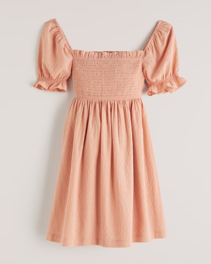 Women's Smocked Mini Dress | Women's New Arrivals | Abercrombie.com | Abercrombie & Fitch (US)
