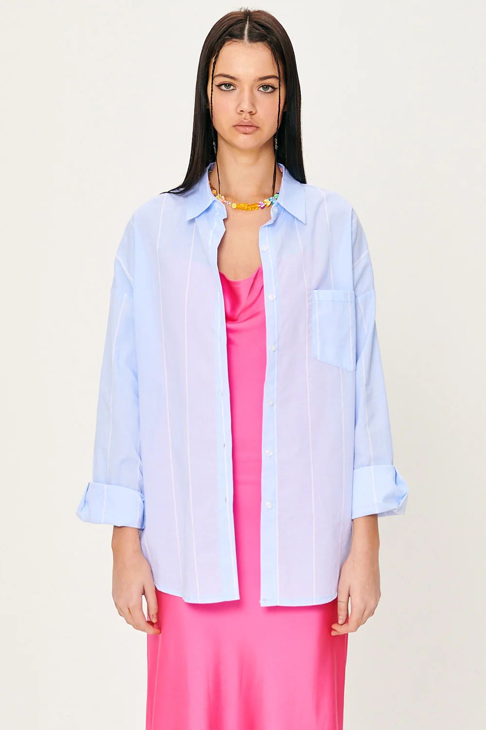 Luz Stripe Boyfriend Shirt | Storets (Global)