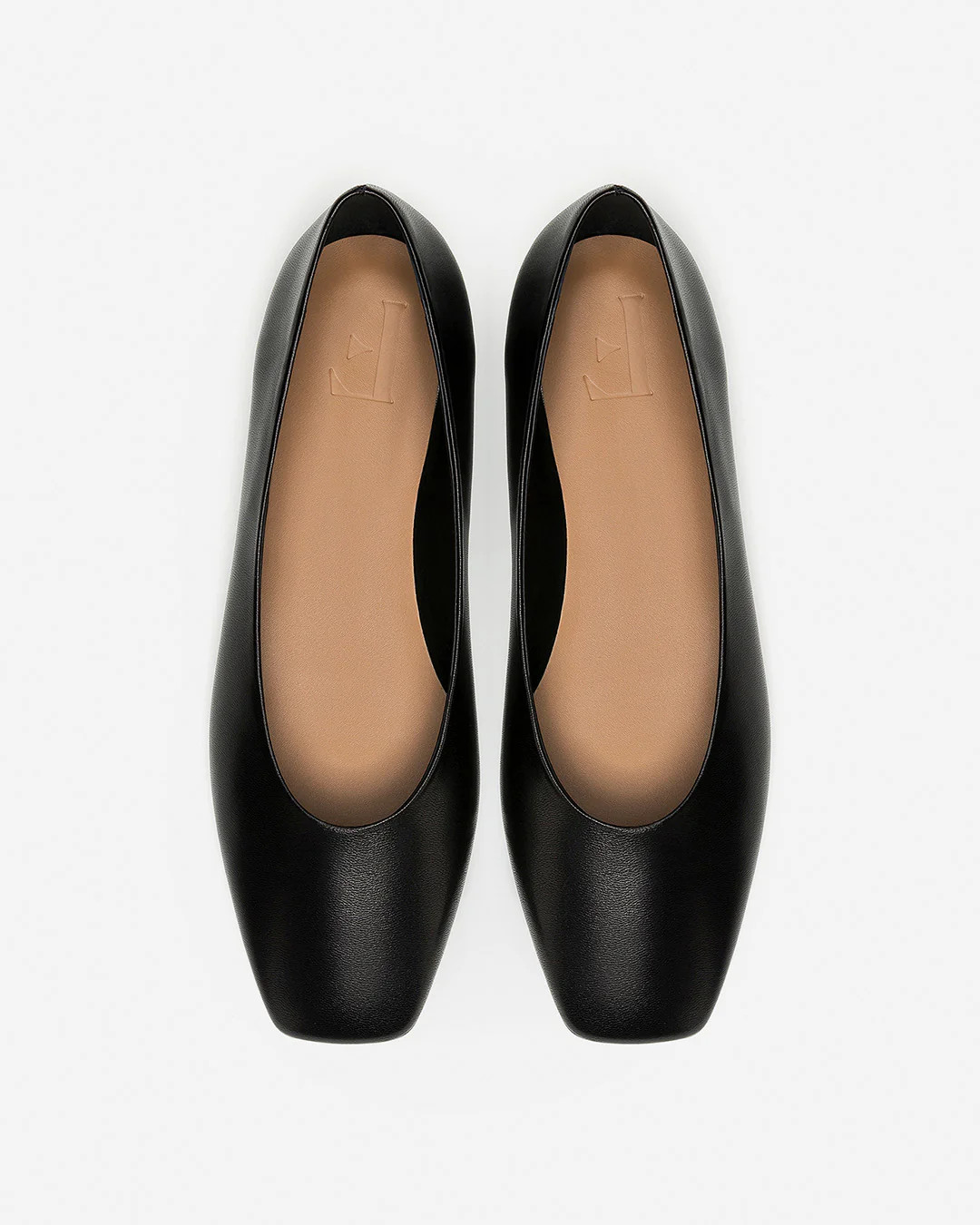 Nikki Leather Black Ballet Flat | Flattered