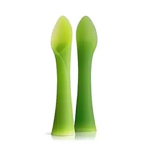 Olababy 100% Silicone Soft-Tip Training Spoon for Baby Led Weaning 2pack | Amazon (US)