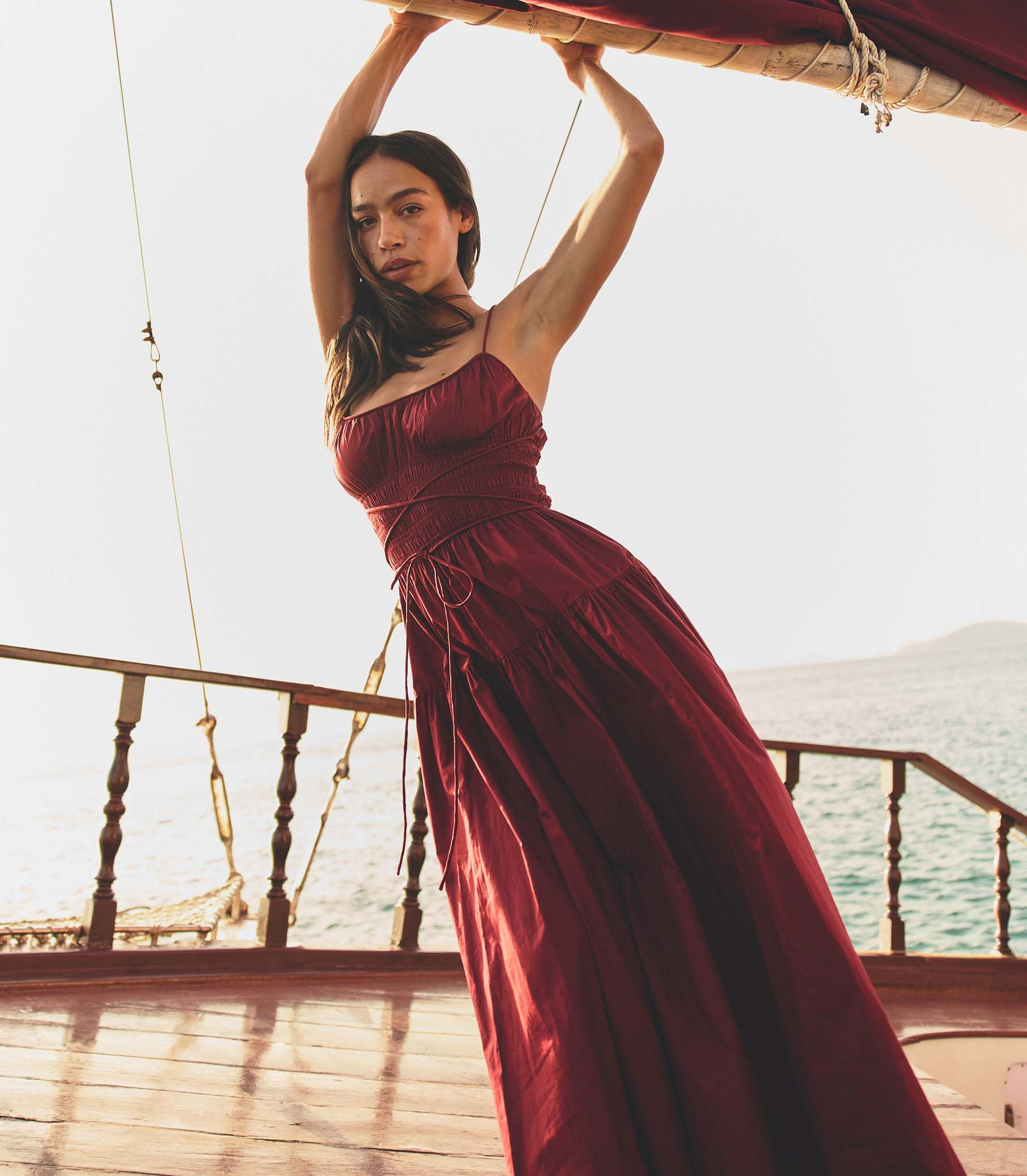 Safia Dress - Deep Ruby | D\u00d4EN | DOEN