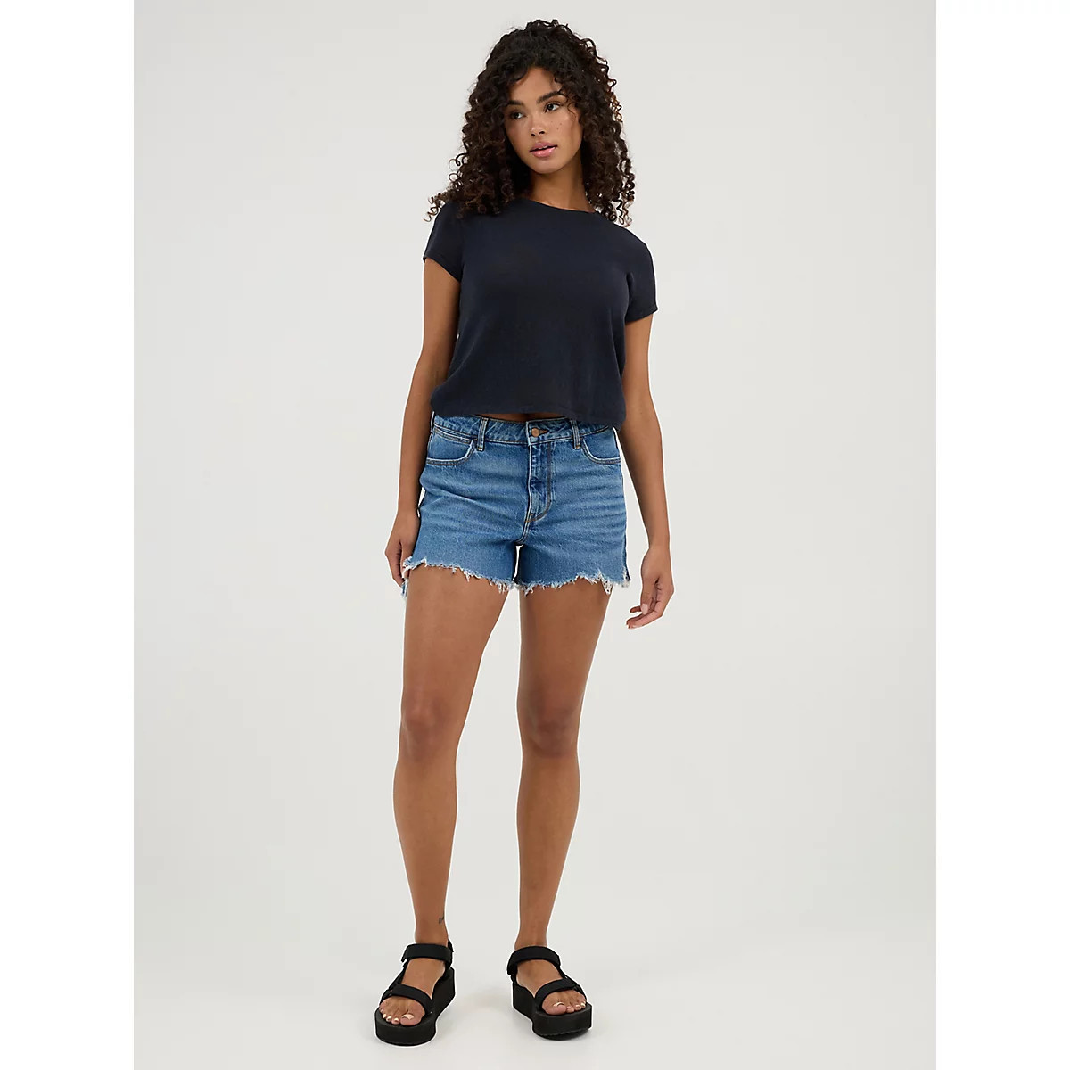 Women's Mid Rise Denim Short in Carolina Blue | Wrangler