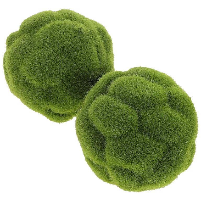 YULIJU 2pcs Preserved Moss Decorative balls Decor Balls Green Moss Decor Indoor Ornaments | Walmart (US)