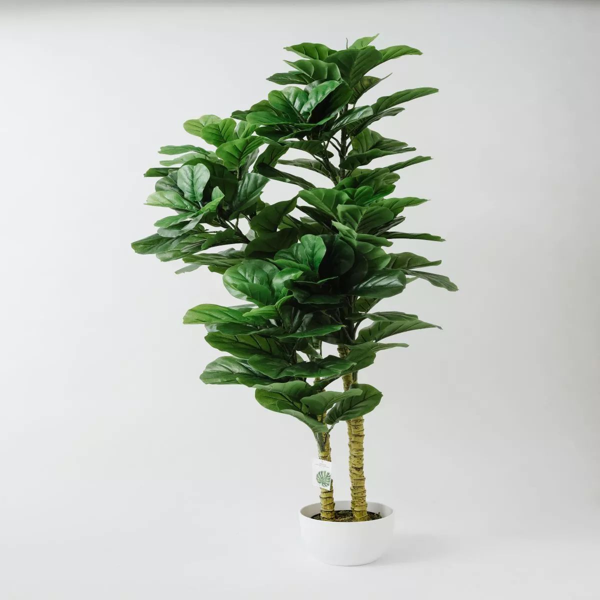 HOMLUX  6ft Artificial Fiddle Fig Tree with Woven Seagrass Plant Basket | Target