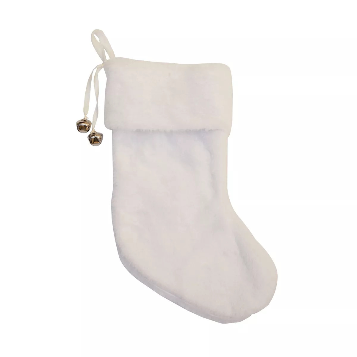 Season's Designs 20In White Stocking W. Silver Bells | Target